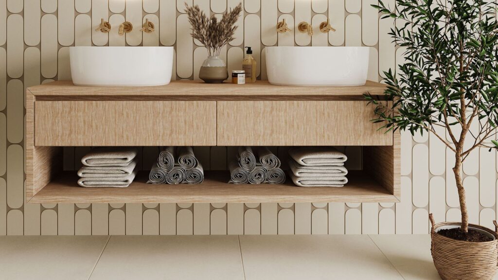 Earthy Elegance: Create a Warm and Welcoming Bathroom with Neutral Tiles