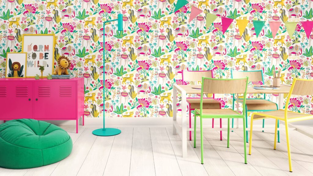 Unleash Your Inner Child: Playful Wallpaper Designs from Ohpopsi